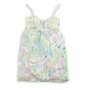 LILLY PULITZER 100% silk Dorothy Skye Blue Salute Baby Doll Dress size 6